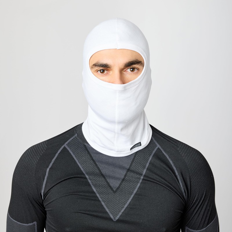 Ladeheid Ski Mask Motorcycle Balaclava Silverplus Thermoactive LA-127 - White,
