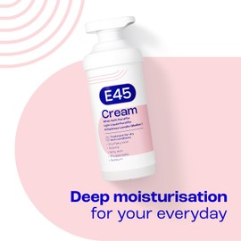 E45 Eucalyptus Scented Cream, 500g - Whole Body Moisturizer for Dry Skin & Eczema Relief, Paraffin Enriched