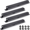 4 Pack 1U 19 Inch Cable Manager 24 Slot Horizontal