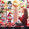 Christmas Gnome Window Clings 103pcs, Christmas Gnome Snowflake Window Decals