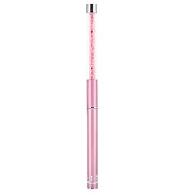 Cepillo de Pestañas Reutilizable con Tubo, Aplicador de Varillas de Rímel de Cristal, Cepillo de Ojos Portátil para Extensión de Pestañas Y Levantamiento de Cejas, Pinceles de Maquillaje(Rosa)
