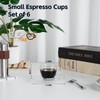 GURUDAR Glass Espresso Shot Cups with Saucers Set of 6,
