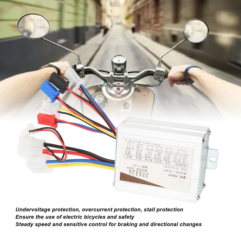 Electric Bicycle Brushed Controller Aluminium Alloy Bike Scooter Parts Accessories