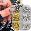 6 Grids Gold Silver Punk Bullet Rivet Nail Charm,3D Gothic