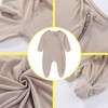 Ecojoy Baby Bamboo Rayon Romper Double Zipper Bodysuit Newborn Infant