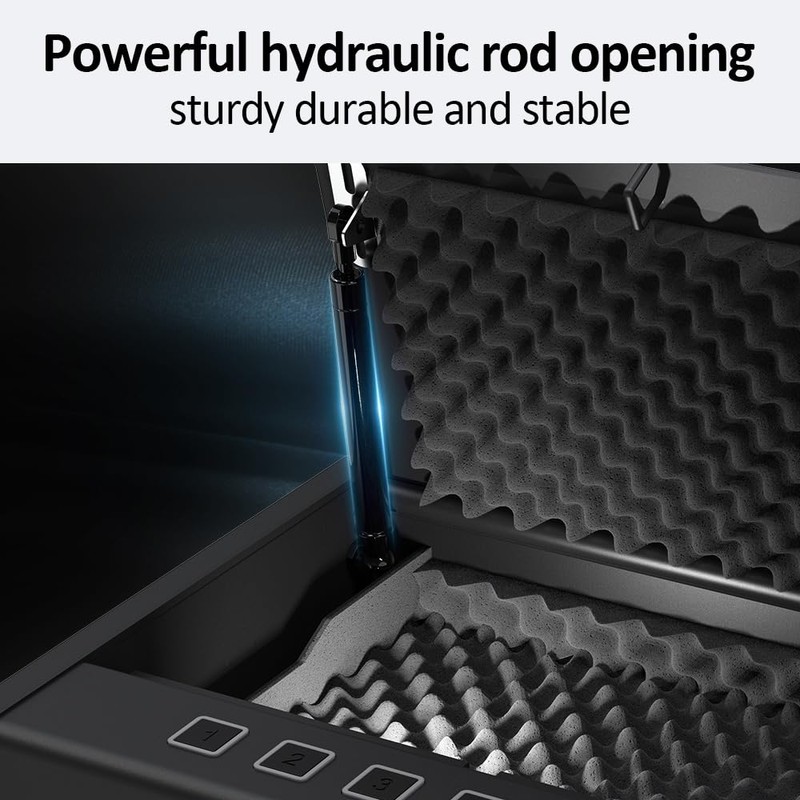 [ 20% Larger capacity ] Biometric gun safe with fingerprint