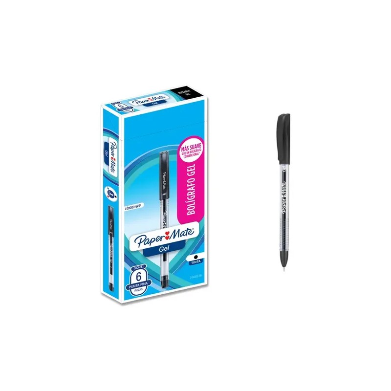 Bolígrafo De Gel Fino Paper Mate 6 Plumas *color