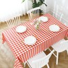 Romanstile Rectangle Vinyl PVC Tablecloth, 100% Waterproof Buffalo Plaid Plastic