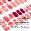 NAILOG Semi-cured Gel Nail Stickers (34 Pieces), Long Lasting, Salon