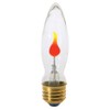 Satco S3660 120V Medium Base 2-3-Watt Flicker Bulb, Clear