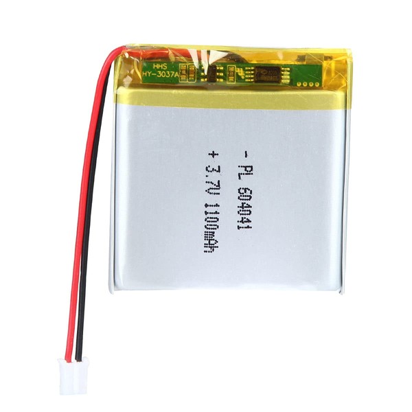 AKZYTUE 3.7V 1100mAh 604041 Lipo Battery Rechargeable Lithium Polymer ion Battery Pack with JST Connector