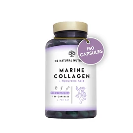 N2 Natural Nutrition Marine Collagen & Hyaluronic Acid | 150 Caps, 75 Days | PEPTAN Collagen Supplements for Skin Care, Hair & Joints | with Magnesium, Vitamin C. Anti Aging Effect. EU. N2 Natural Nutrition