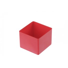 hünersdorff Insert box made of high-impact polystyrene (PS), dimensions: 54 x 54 x 45 mm, colour: red