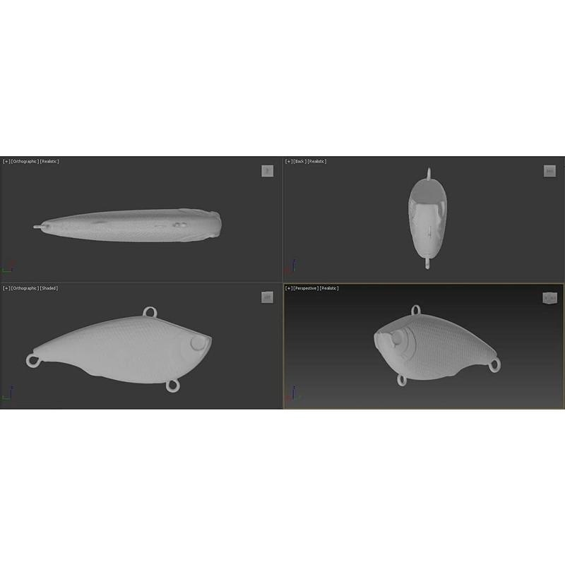 wLure 10 Blank Lipless Fishing Lure Bodies 2 1/4 Inch