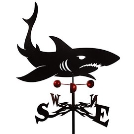 SWEN Products Farrell Series Marine Shark Flat Post Mount Weathervane ~New~