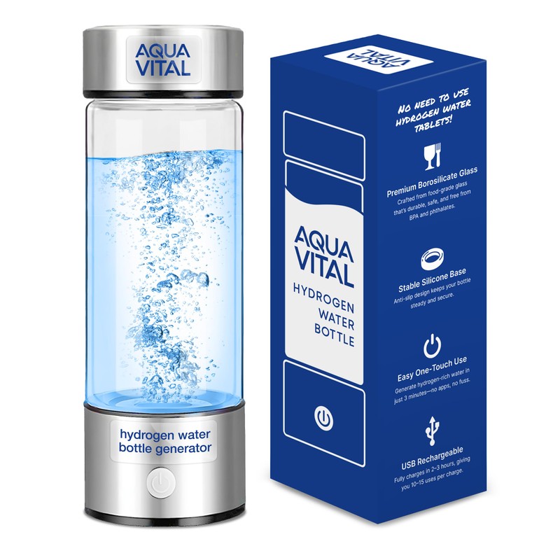 Aqua Vital Hydrogen Water Bottle 2026 Generator 16 oz/470 ml