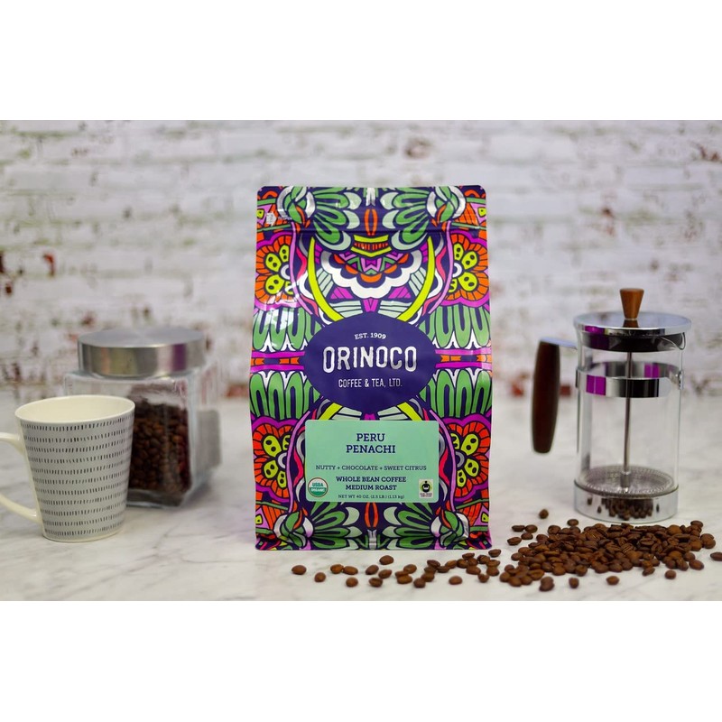 Orinoco Organic Fair Trade Peru 2.5lb bag, Medium Roast, Whole