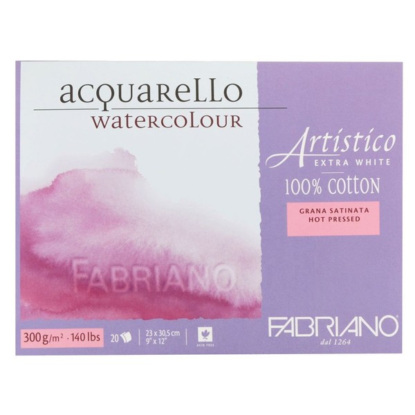 Fabriano Acquarello Watercolour Paper, 23x30,5, White