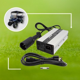 Aspaton 48V 6A Battery Charger Compatible with EZGO Club Car DS Golf Cart (Triangle Style Plug/Snap Head 3 Pin Plug/Charger with G29 Plug) (Snap Head 3Pin Plug)