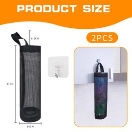 Fizzix 2 Pcs Plastic Bag Holder Set, Grocery Carrier Bag Storage Organizer, Easy to Use Kitchen & Home Storage Solution