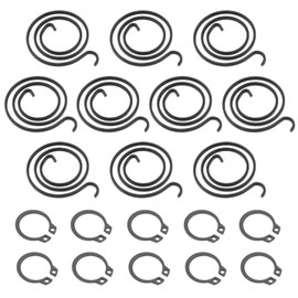 Be In Your Mind 20pcs Door Handle Spring Repair Kit 2.5 Turn Coil 2mm Thick 27.5mm Diameter Coils 1mm Circlip DIY Door Handle Kit Black Coating