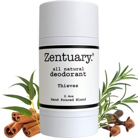 Zentuary Aluminum Free Natural Deodorant. Eliminates Nervous Stress Sweat Odor (Thieves) for Women, Men & Teens