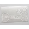 nc-smile dog on board bone paw dog riding sticker (L,