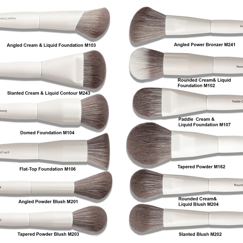 VYNESTRA 30 Pcs Pro Grade Makeup Brushes Set with Dense
