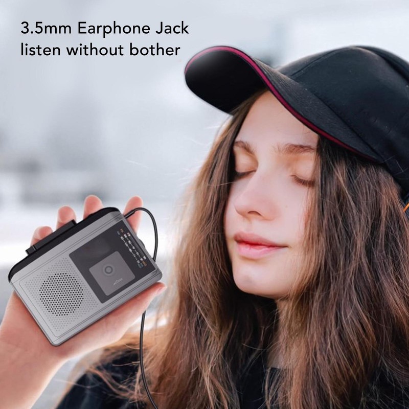 Portable Cassette Player Built in Speaker 2 AA Battery USB