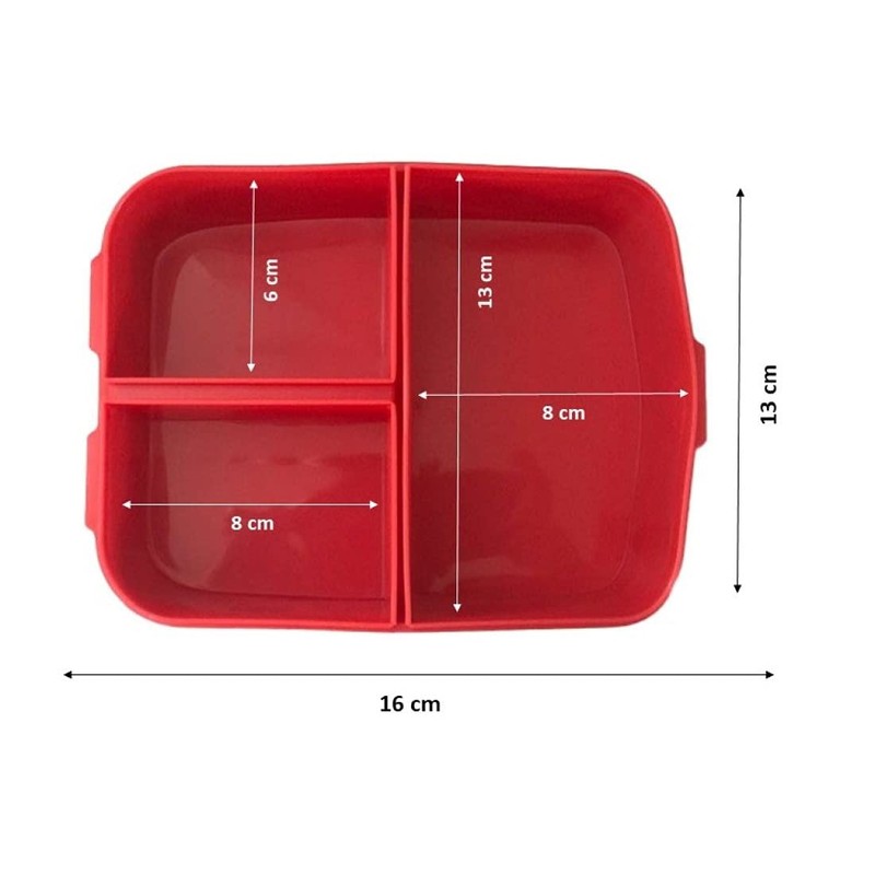 OM SUPPLIES Sonic Reusable Sandwich Lunch Box 3 Multi Compartment