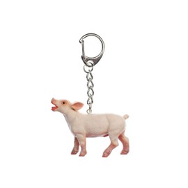Miniblings Pig Key Ring Chain Piglet Farm Animal Keychain Luck