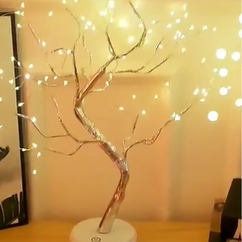 Bonsai Fairy Tree Lamp Warm Lighting 108 LED Lamps Battery