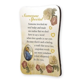 Loving Jesus FRIDGE MAGNET- FRIENDSHIP - SOMEONE SPECIAL - Wood Plaque/Fridge Magnet/SOMEONE SPECIAL- Wood Plaque - 2 1/8" x 3 1/8"