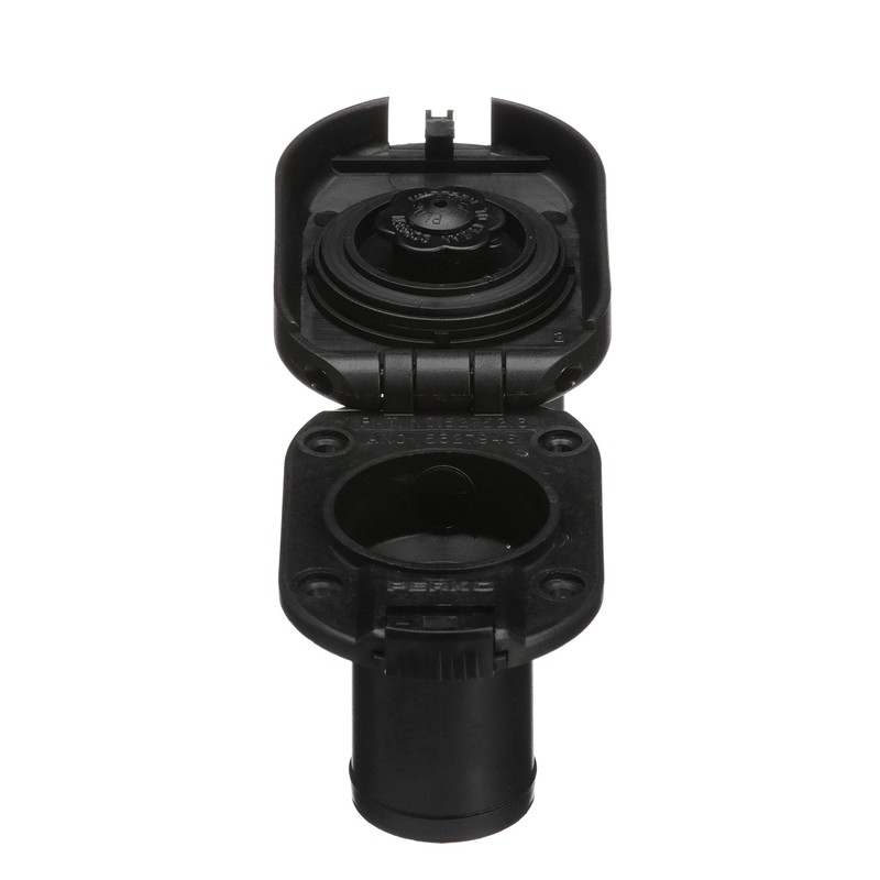 Seachoice Deck Mount Gas Fill Plate w/Vent, Hinged Flip-Top, Molded