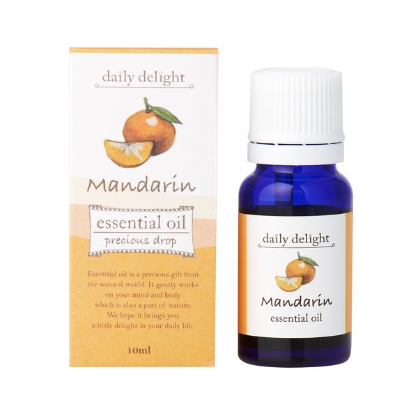 Daily Delight Essential Oils, Mandarin, 0.3 fl oz (10 ml) (Natural 100% Essential Oil, Aroma, Citrus Style, Similar to Orange with a more calm impression)