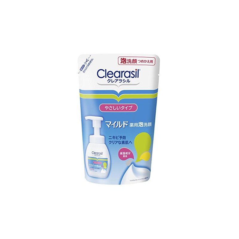 【医薬部外品】クレアラシル 詰替 ニキビ対策 薬用 泡洗顔フォーム 肌にやさしいマイルドタイプ 180ml