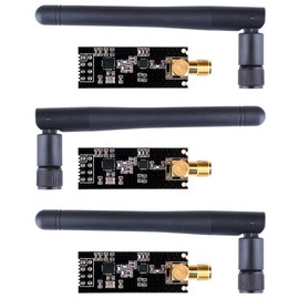 3pcs Wireless Transceiver Module, RF Transceiver Module, 2.4G 1100m NRF24L01+PA+LNA SMA Antenna for Raspberry Pi Arduino KY67