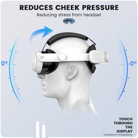 VZNEK Comfort Head Strap for Meta Quest 3,Elite Strap Replacement with Enhanced Comfort Support, VR Gaming Immersion Accessories (for Quest 3)