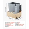 VEVOR Wood Pullout Trash Can for Kitchen Cabinets, 35 QT