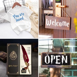 12 plantillas de letras mágicas para pintura, plantillas de dibujo del alfabeto, plantillas de plástico reutilizables para letras y números para proyectos de arte de diario y álbumes de recortes