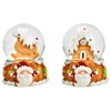 230-10039827ab Nostalgic Mini Snow Globes with Christmas Bakery Gingerbread Christmas