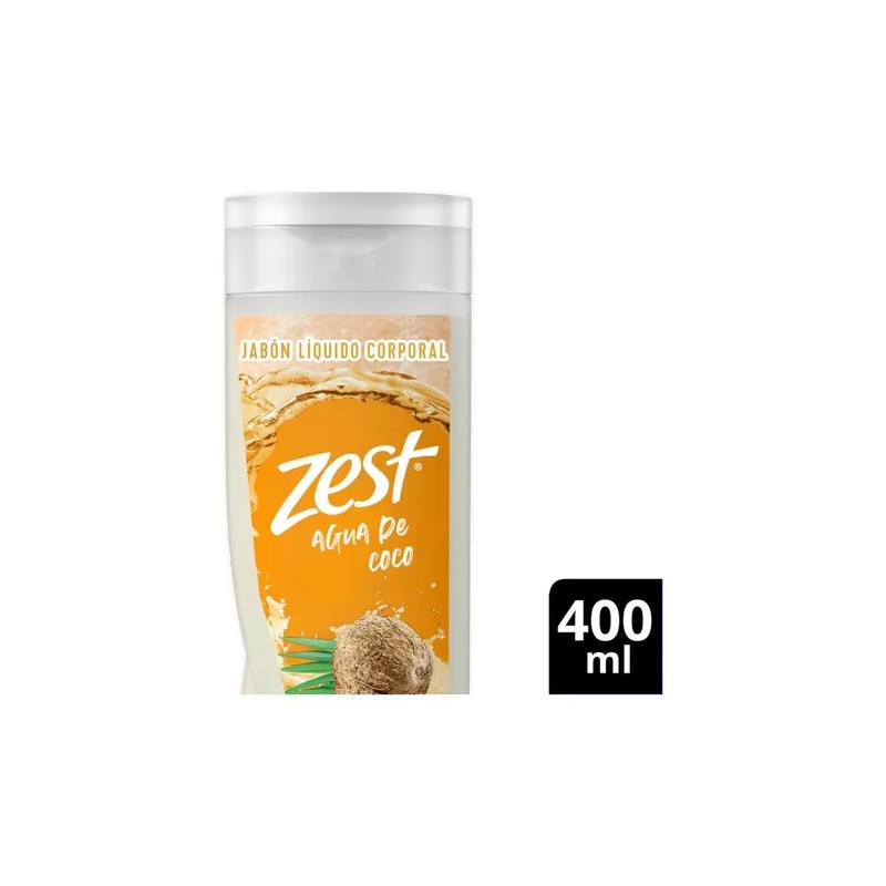 Jabón Líquido Zest Corporal Agua de Coco 400 ml