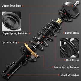A-Premium Front Pair (2) Complete Strut & Coil Spring Assembly Compatible with Mitsubishi Outlander 2007 2008 2009 V6 3.0L, Driver and Passenger Side