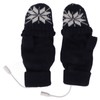 USB Heating Gloves Full Half Fingerless Knitting Double Side Warm