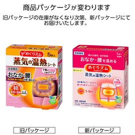 Megurythm Steam Heating Sheet, Stick to Inner Surface of Undergarment, 5 Sheets x 2 Packs Bulk Purchase