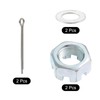 uxcell 2Sets Trailer Nut Kit, Carbon Steel 1"-14 Hex Castle