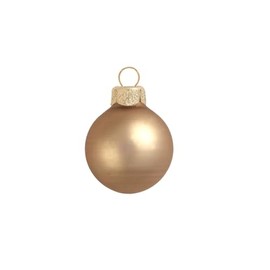 Whitehurst Matte Brown Cognac Glass Ball Christmas Ornament 7" (180mm)