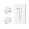 Remote Control Outlet, WILAWELS Wireless Light Switch with Magnetic Base,