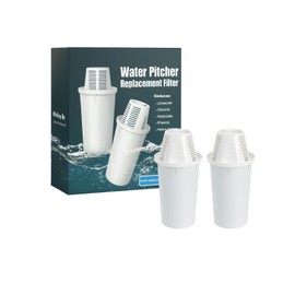 Nispira Water Filter Replacement Compatible with Nakii Aquaphor Water Pitcher Dispenser Removes Chlorine, Lead, Odor, Color Reduce Water Hardness, 2 Packs