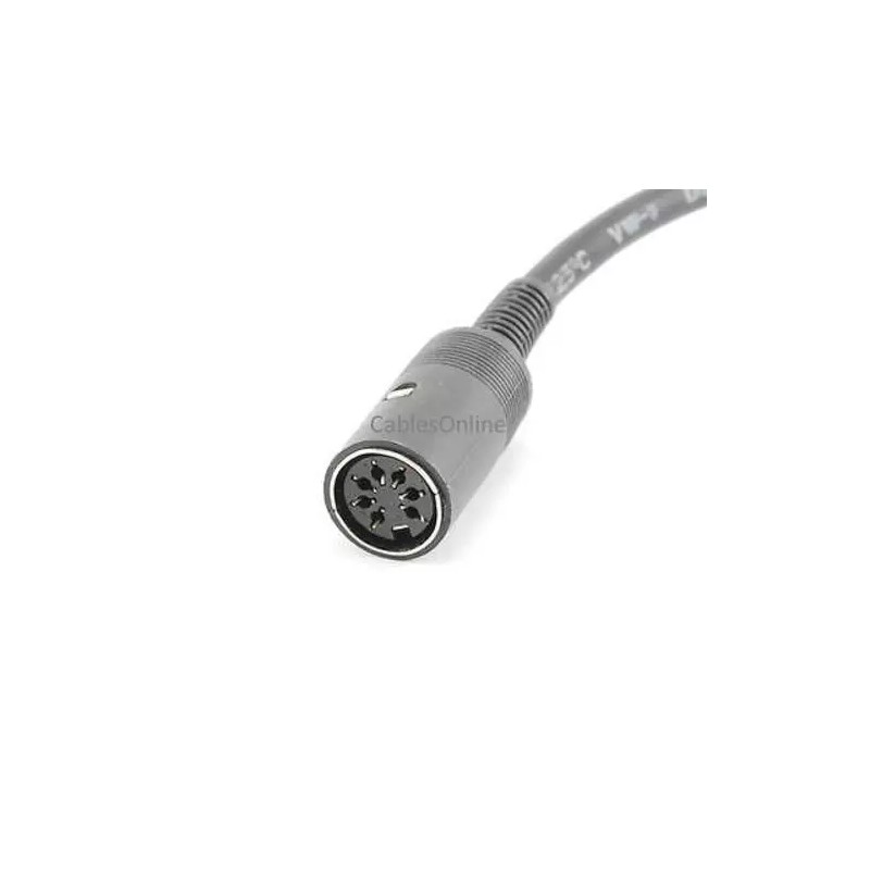 CablesOnline 3ft Din7 Female to Gold 2-RCA Male TurnTable Cable